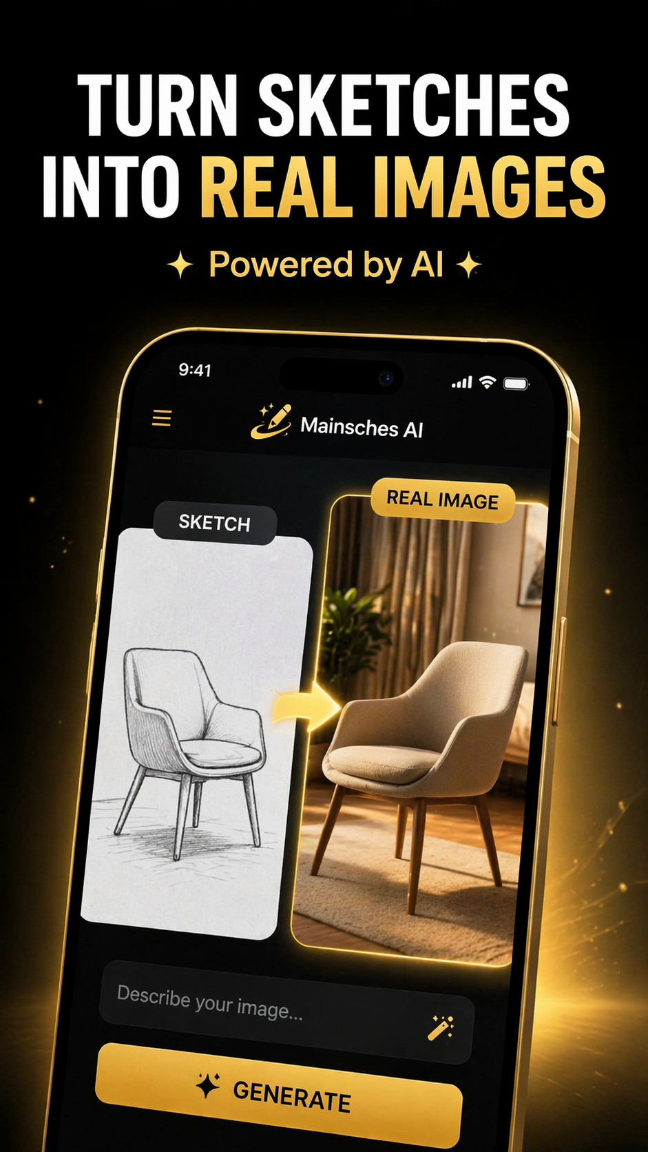 Mainsches AI: sketch-to-image workspace